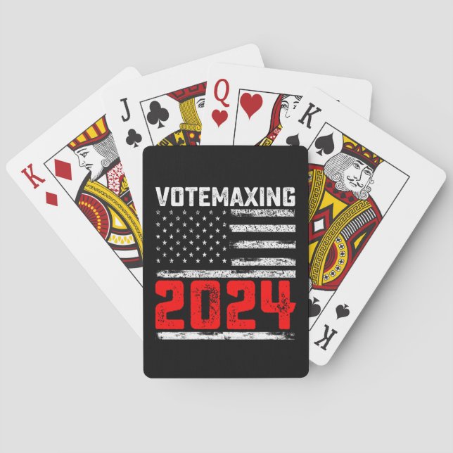 VoteMaxing 2024 Trump Presidential Election Poker Cards (Back)