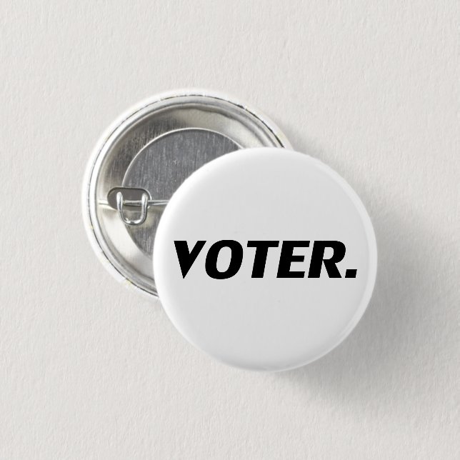 "Voter" black letters - Button (Front & Back)