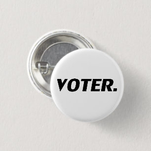 "Voter" black letters - Button