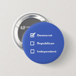 Voter Democrat Republican Independent Check Mark Button