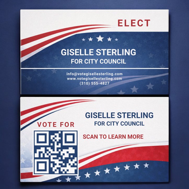 Voter Election Campaign QR Code Business Card