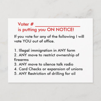 Voter Pledge Postcard