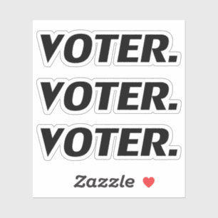 "voter" Pride black letters - Sticker