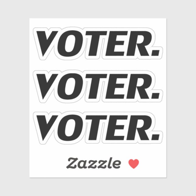 "voter" Pride black letters - Sticker (Sheet)