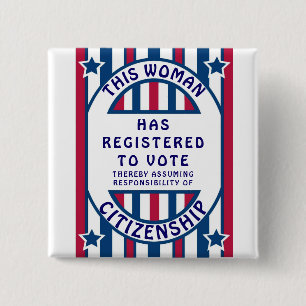 Voter Registration Historic Suffrage Poster Button