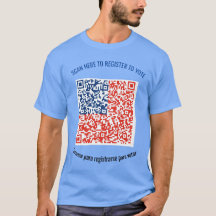 Voter Registration Shirt - Front and Back QR code