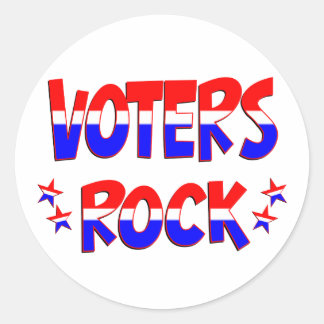 Voters Rock Classic Round Sticker