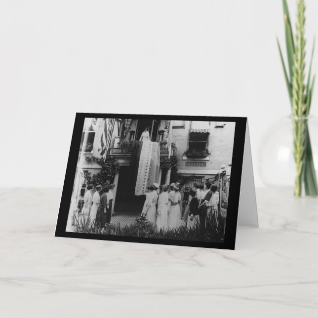 Votes for Women Alice Paul Victory Flag Card (Front)