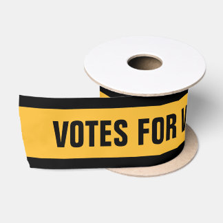 Votes for Women Banner Sash Spaced Repeat 3" Satin Ribbon