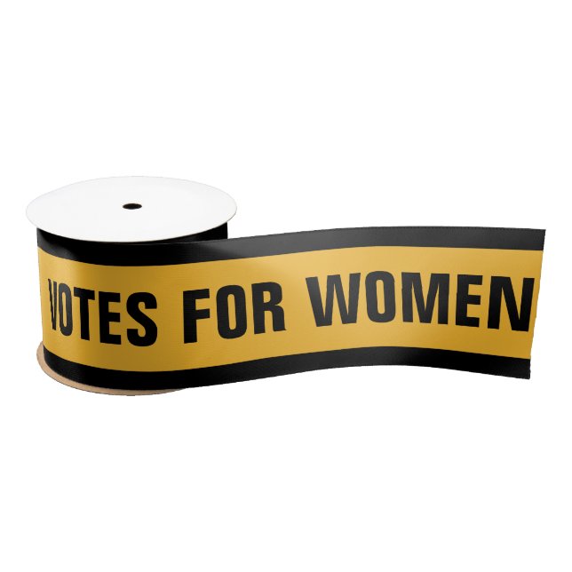 Votes for Women Banner Sash Spaced Repeat 3" Satin Ribbon (Spool)
