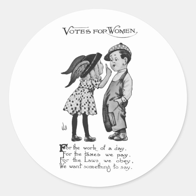 Votes For Women Classic Round Sticker (Front)
