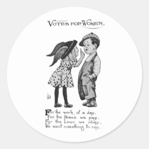 Votes For Women Classic Round Sticker