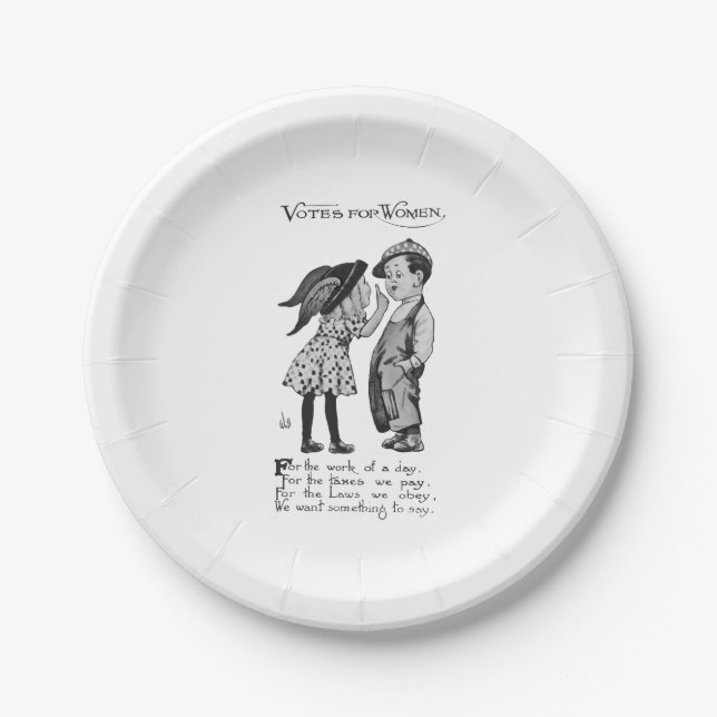 Votes For Women Paper Plates (Front)
