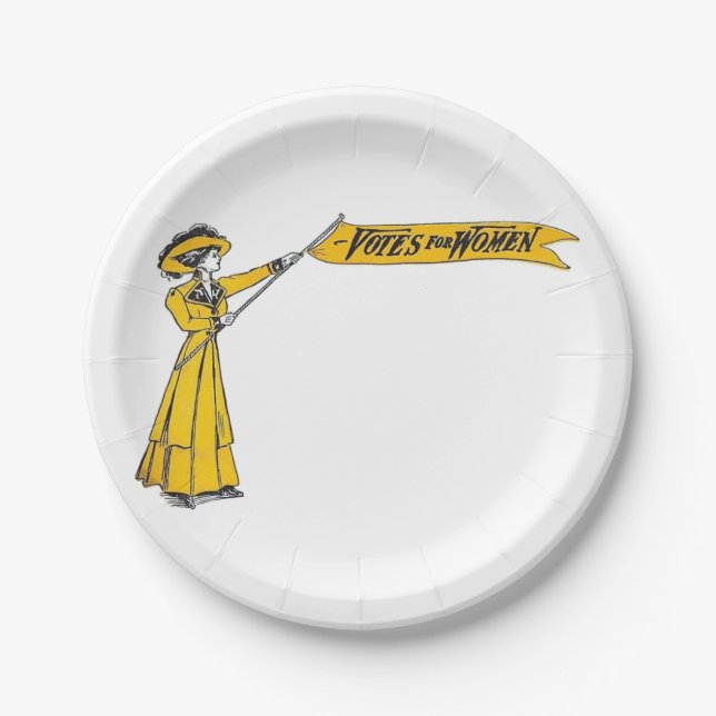 Votes for Women Paper Plates! Suffragette Party! Paper Plates (Front)