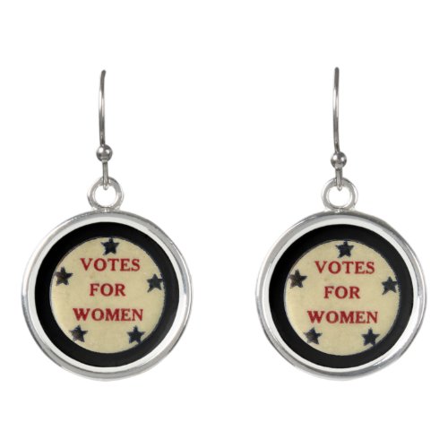 Votes for Women Pin 19th Amendment Collectable Earrings