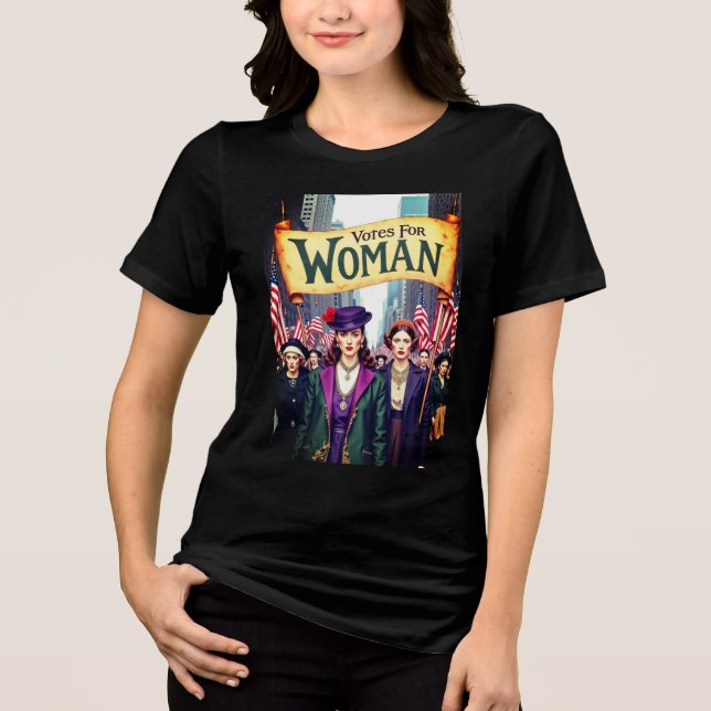 Votes For Women Suffrage 2025 Tri-Blend Shirt (Front)