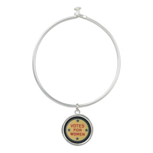 Votes for Women Suffrage Collectable Charm on Bangle Bracelet