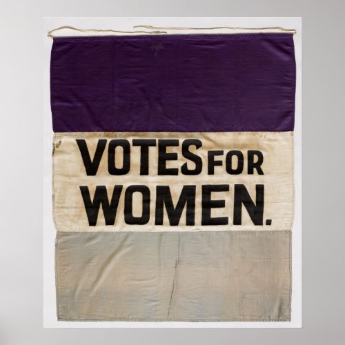 VOTES FOR WOMEN Suffragette Banner 1910_1920 Poster