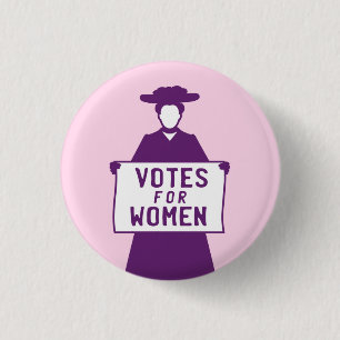 Votes For Women Suffragette Button