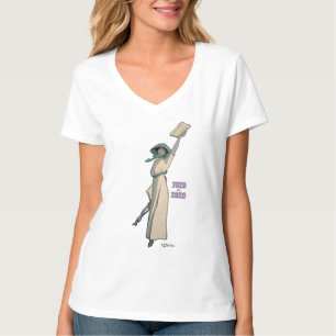 Votes for Women vintage illustration V-neck T-Shirt