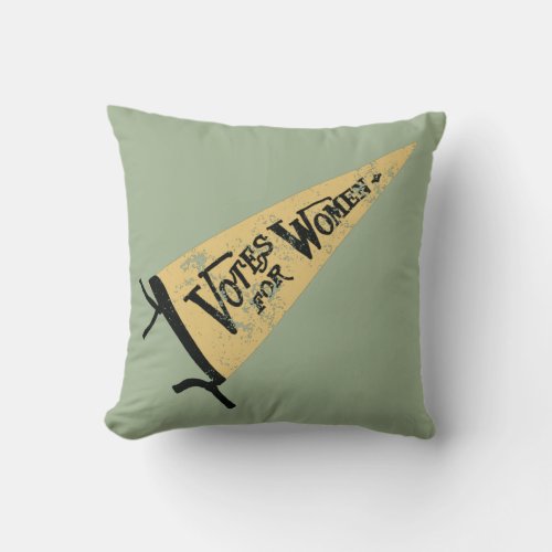 Votes For Women Vintage Suffrage Movement Pennant Throw Pillow