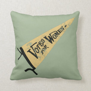 Votes For Women Vintage Suffrage Movement Pennant Throw Pillow