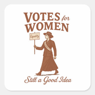 Votes for Women, Vintage Suffragette Art Square Sticker