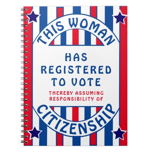 Votes for Women Vintage Victory Poster Notebook