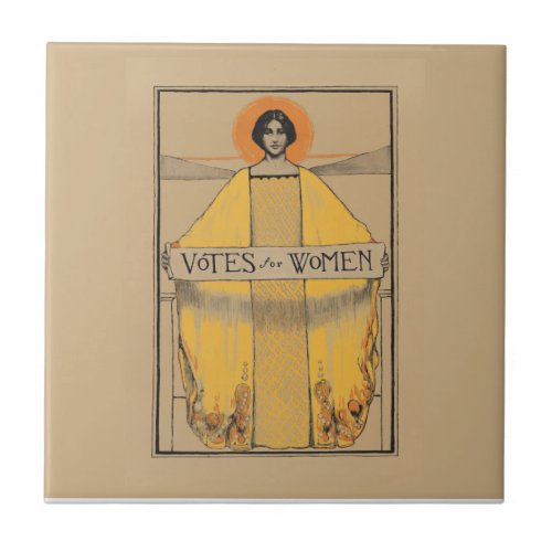 Votes for Women Vintage Womens Suffrage Ceramic Tile