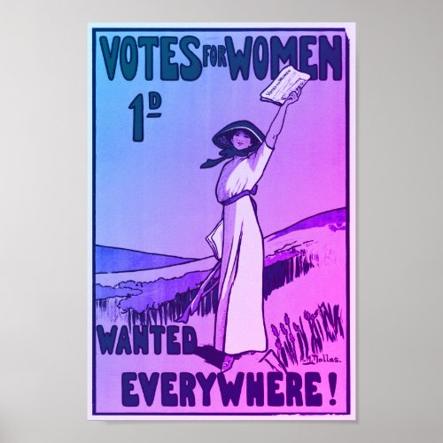 Votes for Women Wanted Poster