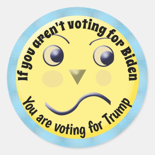 Voting Biden Trump Classic Round Sticker
