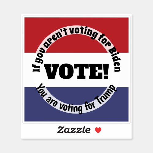 Voting Biden Trump v2 Sticker