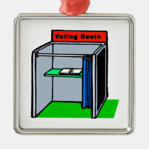 Voting Booth Metal Ornament
