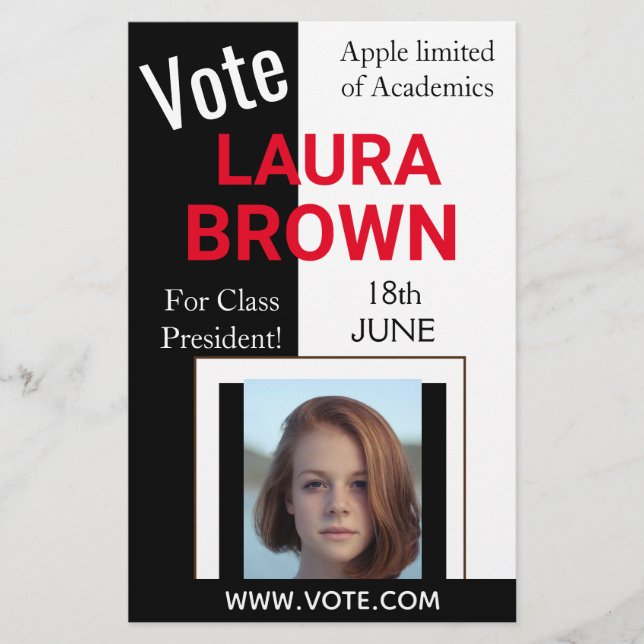 Voting election campaign template flyer (Front)