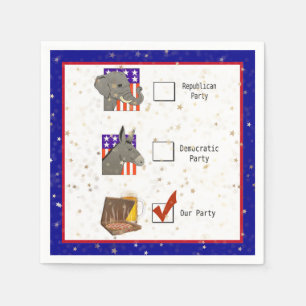 Voting Election Party Fun Napkins