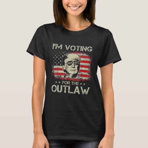 Voting For The Outlaw Pro Trump 2024 President Mag T_Shirt