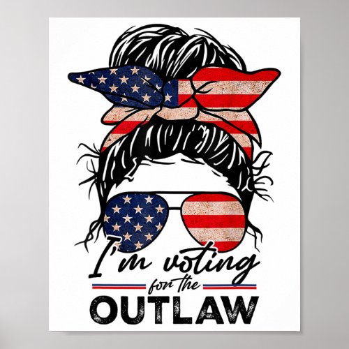 Voting For The Outlaw Trump 2024  Poster