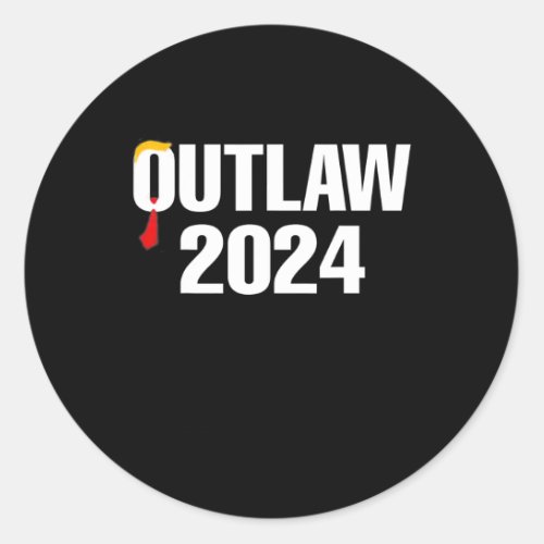 Voting For The Outlaw Trump Felon  Classic Round Sticker