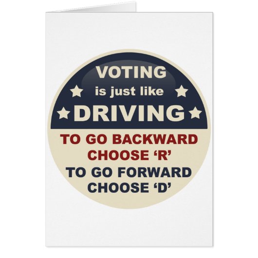 Voting is Just Like Driving Cards (Front)
