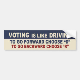 Voting is like Driving Bumper Sticker
