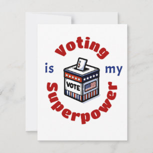 Voting is my Superpower Note Card