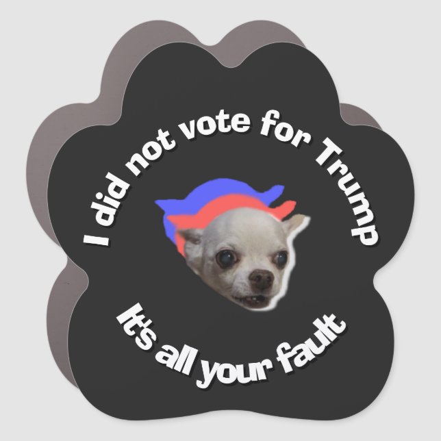 Voting magnet White text  (Front)