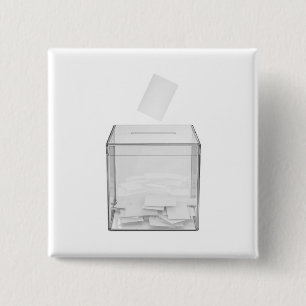 Voting paper and transparent ballot box button