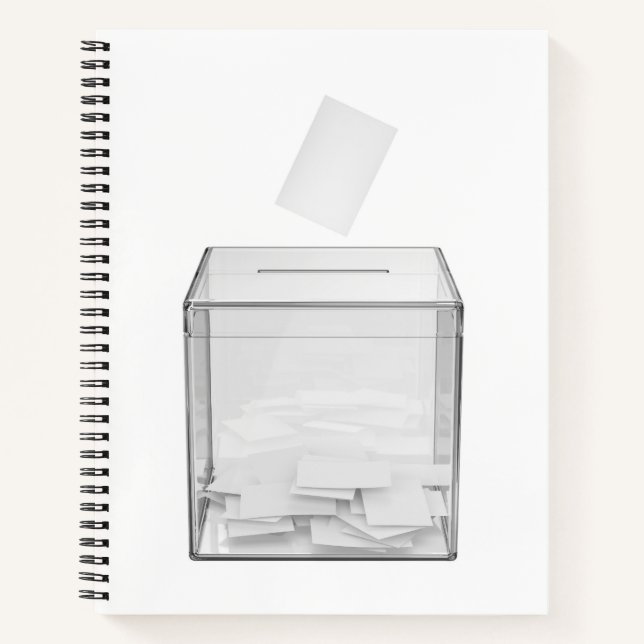Voting paper and transparent ballot box notebook (Front)