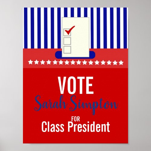 voting poster class president student council