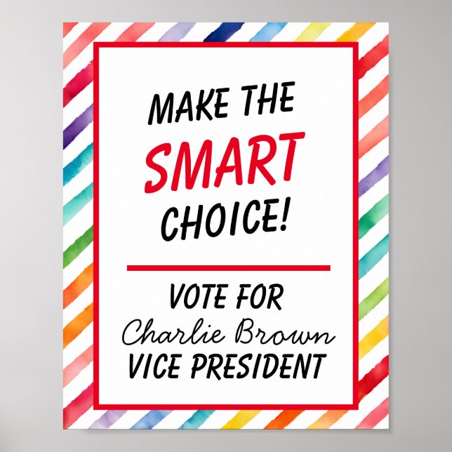Voting Poster for School Classroom - Smart Vote" (Front)