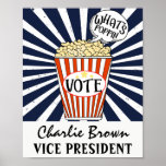 Voting Poster School Classroom Popcorn Vote at Zazzle