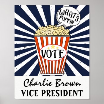 Voting Poster School Classroom Popcorn Vote by GenerationIns at Zazzle