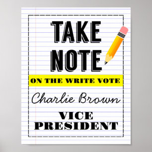 voting poster school classroom Take Note vote