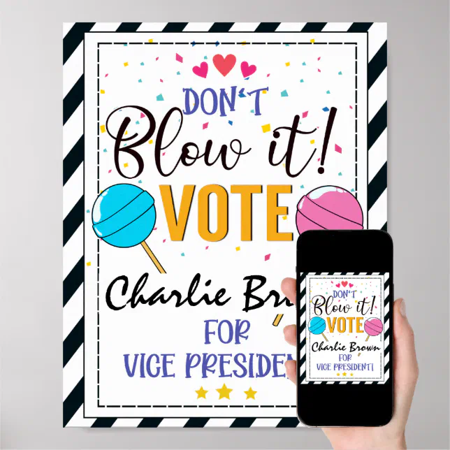 voting poster school classroom vote Zazzle